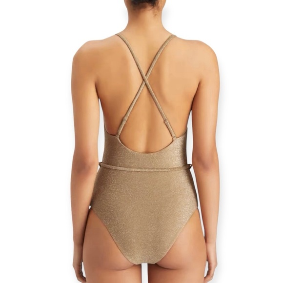 Scotch & Soda Metallic Swimsuit One-piece With Tie Size S - Picture 2 of 12